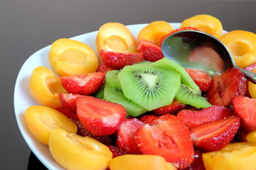 vitaminreiche Kost Obstsalat Nachtisch