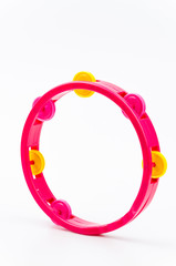 Obraz premium Tambourine isolated white background