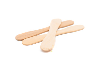 wooden ice cream stick isolated