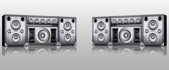 Lautsprecherboxen freigestellt © i-picture