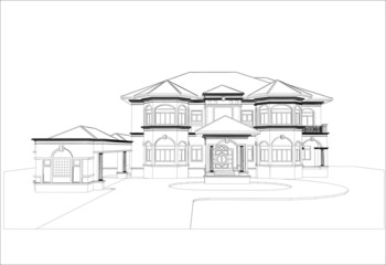 sketch design of house,vector