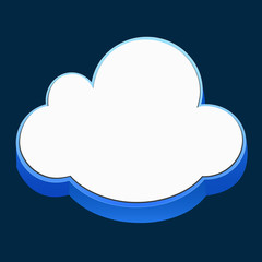 Illustrations of cloud on dark background