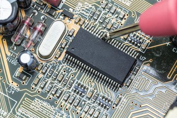 electronic circuit board with processor