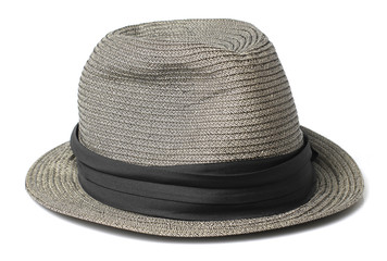Old Gray Hat in White background