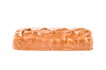 Chocolate bar isolated white background