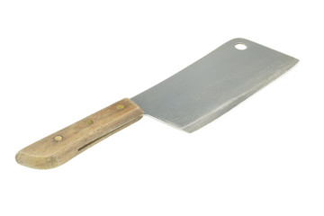 Old cleaver isolated