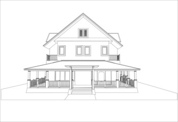 sketch design of house,vector