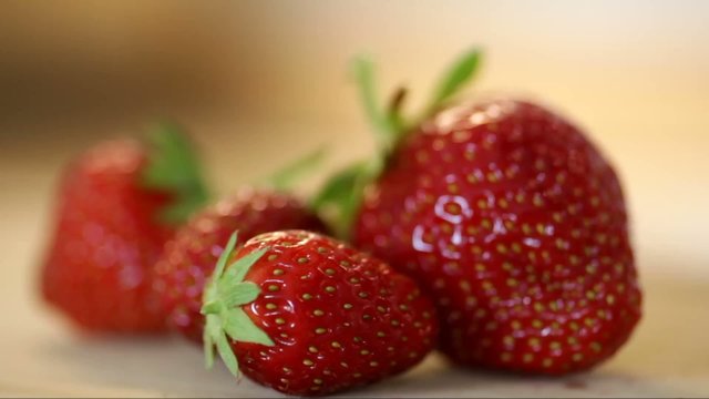 making strawberry jam