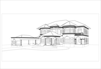 sketch design of house,vector