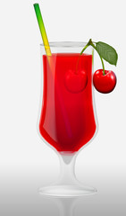 Kirschcocktail im Glas