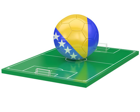 Ballon Bosnie Herzegovine sur terrain de football