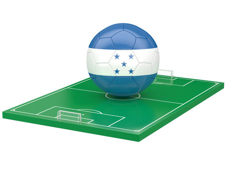Ballon Honduras sur terrain de football