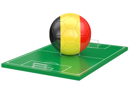 Ballon Belgique sur terrain de football