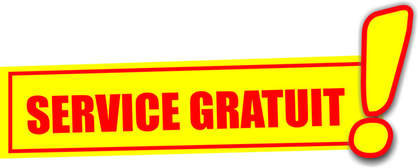 étiquette service gratuit