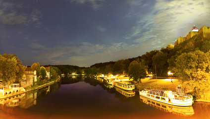 Halle Saale - Kr&ouml;llwitz Br&uuml;cke bei Nacht