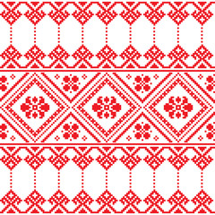 Ukrainian folk art floral embroidery pattern or print