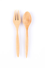 Wooden spoon and fork