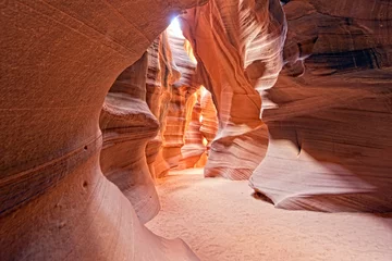 Wall murals Canyon Antelope Canyon view with light rays