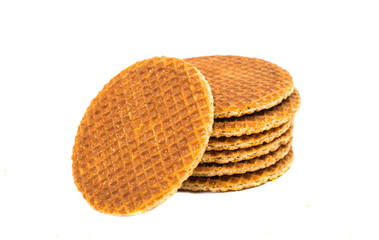 Dutch waffle called a stroopwafel