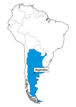 latin america borders map of argentina