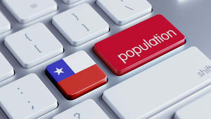 Fototapeta premium Chile Population Concept.