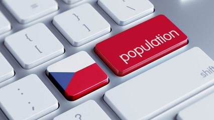 Fototapeta premium Czech Republic Population Concept.