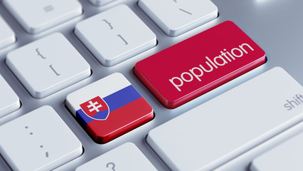 Fototapeta premium Slovakia Population Concept.