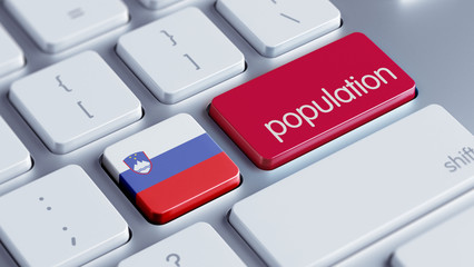 Fototapeta premium Slovenia Population Concept.