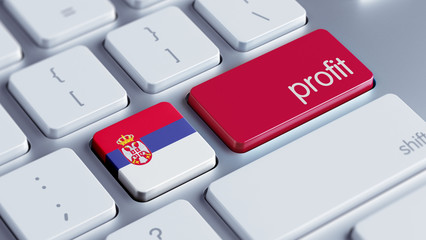 Fototapeta premium Serbia Profit Concept.