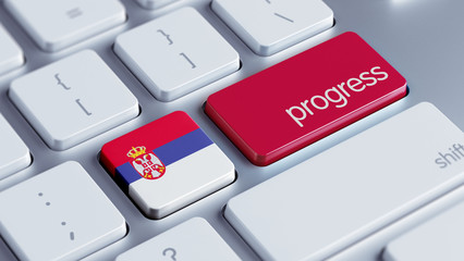 Fototapeta premium Serbia Progress Concept