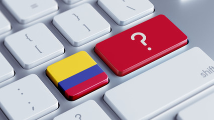 Colombia Question Mark Concept