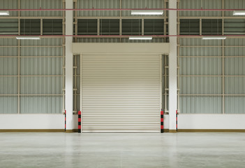 Roller door or roller shutter. Also called security door. Automatic operation with electric motor....