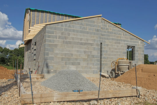 chantier de construction d'une maison