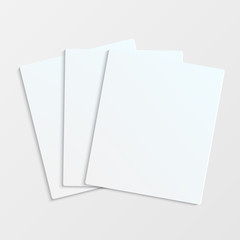 Sheets of white paper with place for your text