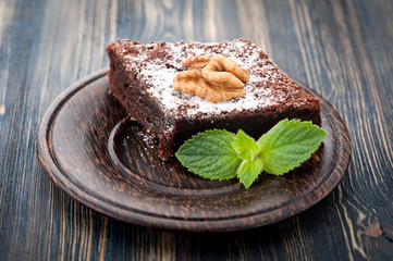 Piece of chocolate brownie