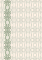 Ornamental pattern template for design. page cover, invitation