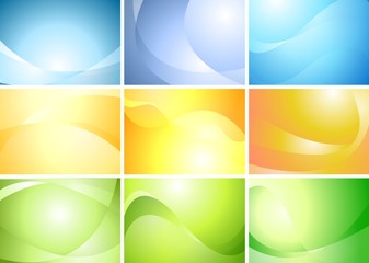 Obraz premium Abstract wavy banners vector set