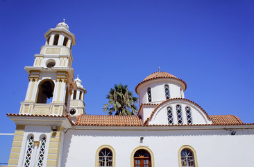 Orthodox church in greek town, Crete.