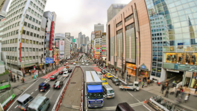 City Traffic Time Lapse Tokyo