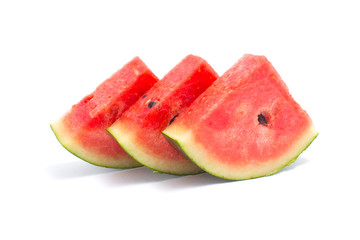 Watermelon slices isolated on white background