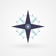 Blue minimal compass © frikota