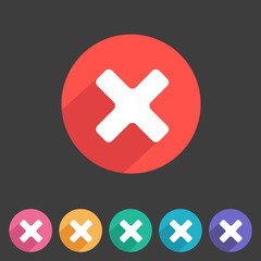 Fototapeta premium Flat game graphics icon cancel