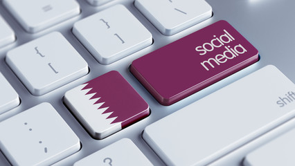 Qatar Social Media Concept