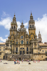 Fototapeta na wymiar Facade of Santiago cathedral