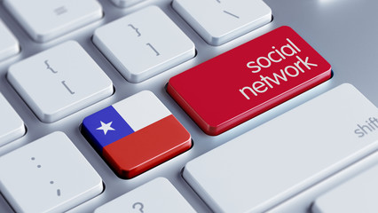 Fototapeta premium Chile Social Network Concept.