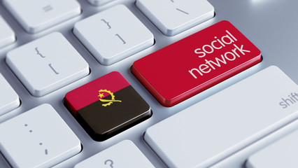 Fototapeta premium Angola Social Network Concept.