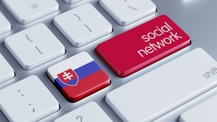 Fototapeta premium Slovakia Social Network Concept.