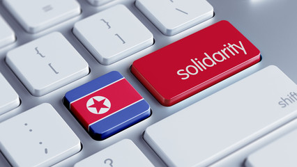 Fototapeta premium North Korea Solidarity Concept