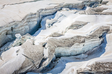 Fototapeta na wymiar Mer de Glace (Sea of Ice) is a glacier located on the Mont Blanc