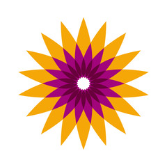 Vector logo flower, abstract shape
